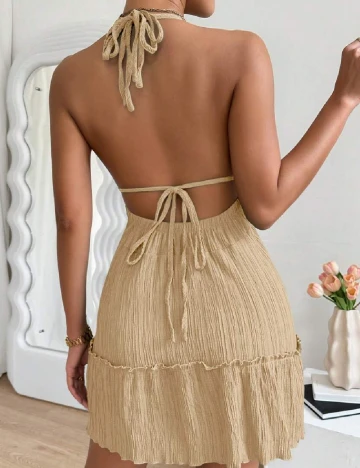 Rochie scurta SHEIN, maro deschis