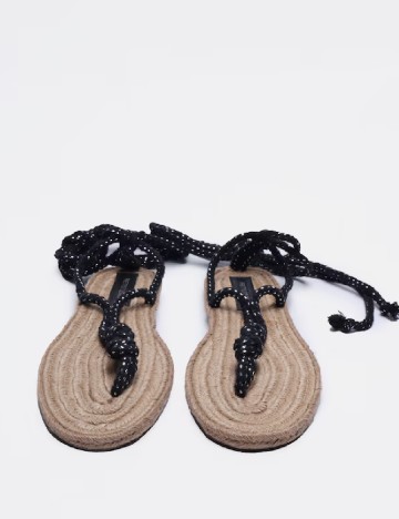 Sandale PRETTYLITTLETHING, negru
