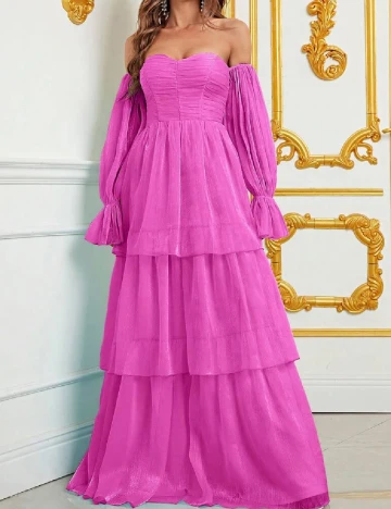 Rochie lunga Faeriesty, roz Roz