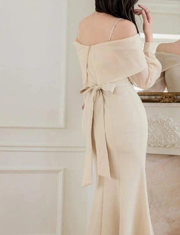 Rochie medie Dazy, crem Crem