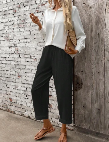 Pantaloni SHEIN, negru Negru