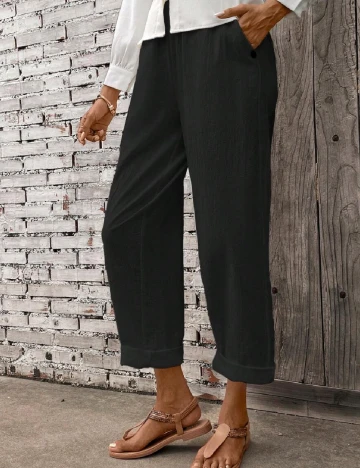 Pantaloni SHEIN, negru Negru