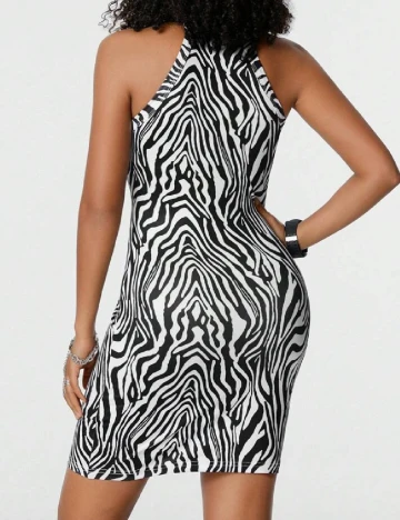 Rochie scurta SHEIN, alb/negru