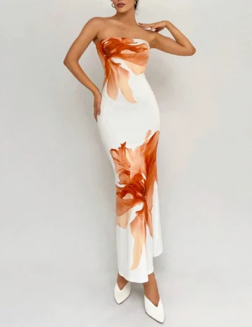 Rochie lunga SHEIN, floral print