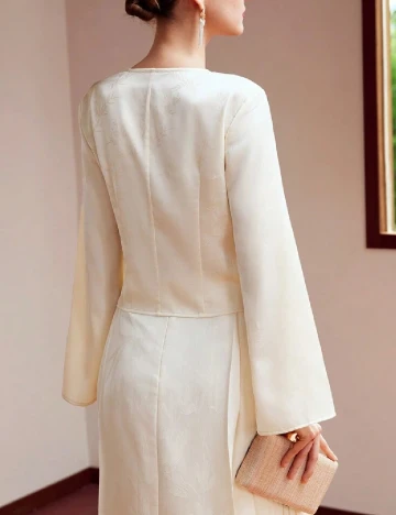 Bluza MOTF, ecru Alb