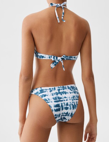 Costum de baie Mango Teen, alb/albastru