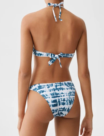 Costum de baie Mango Teen, alb/albastru