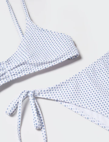 Costum de baie Mango Teen, alb/albastru