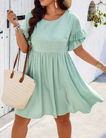 Rochie scurta SHEIN CURVE, verde