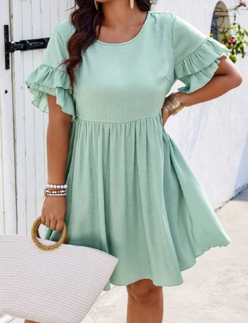 Rochie scurta SHEIN CURVE, verde