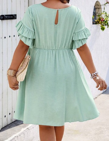 Rochie scurta SHEIN CURVE, verde