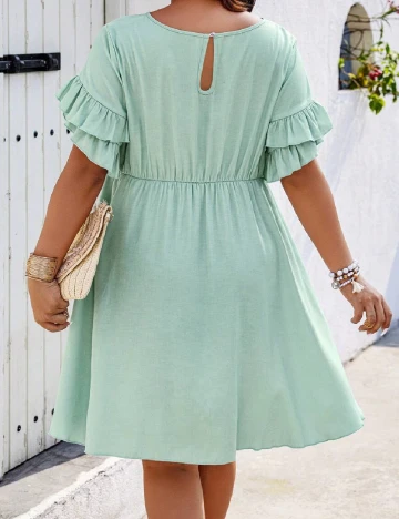 Rochie scurta SHEIN CURVE, verde