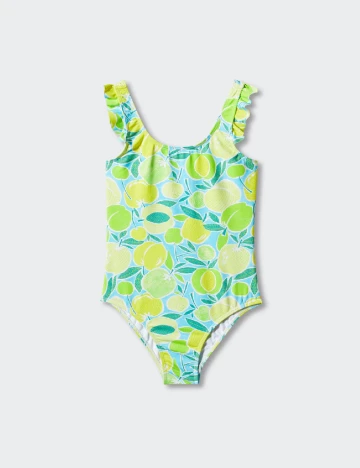 Costum de baie Mango Kids, verde Verde