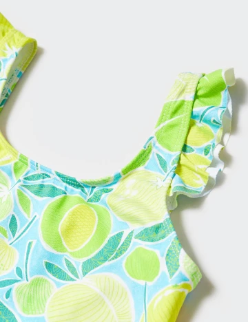 Costum de baie Mango Kids, verde Verde