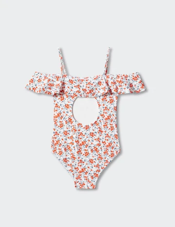 Costum de baie Mango Kids, floral print Floral print