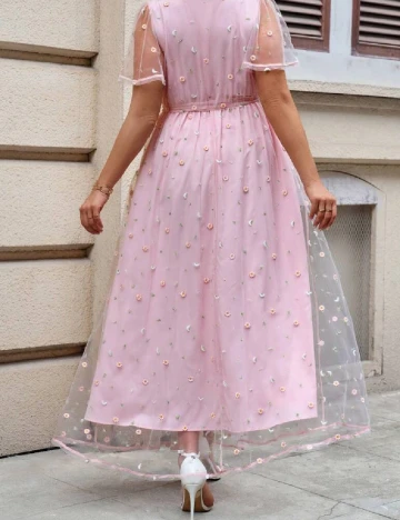 Rochie lunga SHEIN CURVE, roz Roz