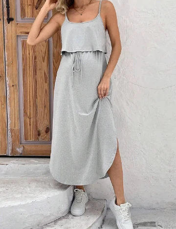 Rochie medie SHEIN Maternity, gri Gri