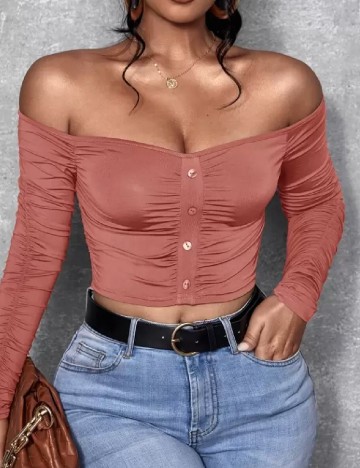 
						Top SHEIN, roz pudra