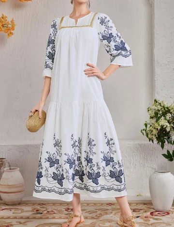 Rochie medie SHEIN, alb