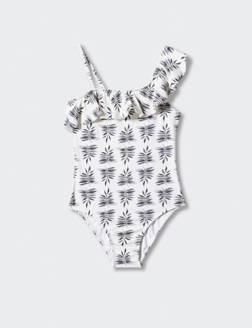
						Costum de baie Mango Kids, ecru