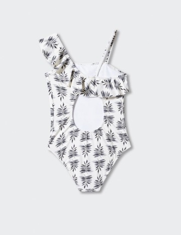 Costum de baie Mango Kids, ecru