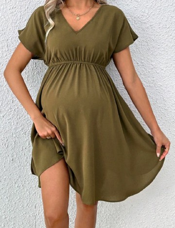Rochie scurta SHEIN Maternity, kaki