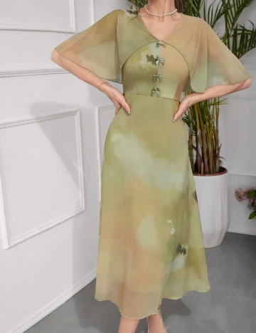 Rochie medie SHEIN, verde Verde