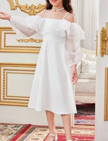 Rochie Shein Kids, alb Alb