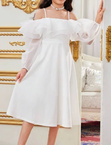 Rochie Shein Kids, alb Alb