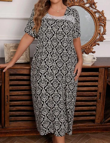 Rochie de noapte SHEIN CURVE, negru