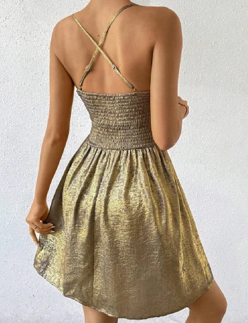 Rochie scurta SHEIN, auriu
