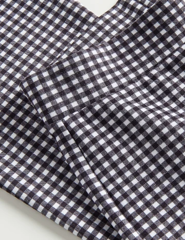 Pantaloni Reserved, alb/negru Negru