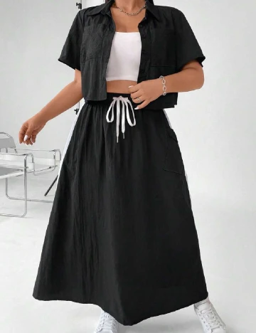 Compleu SHEIN CURVE, negru