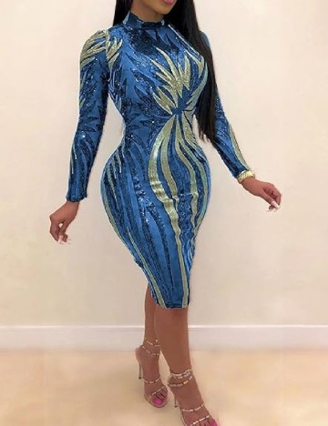 Rochie medie SHEIN, albastru
