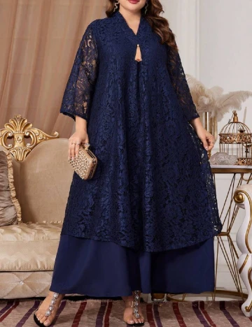 Rochie lunga SHEIN CURVE, bleumarin Albastru