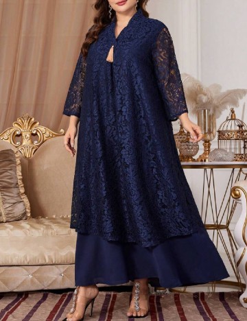 Rochie lunga SHEIN CURVE, bleumarin