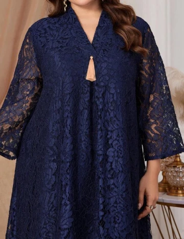 Rochie lunga SHEIN CURVE, bleumarin Albastru