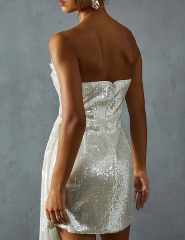 Rochie scurta Misspap, ecru