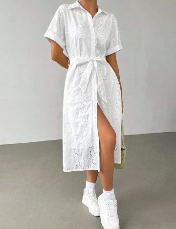 Rochie medie SHEIN, alb Alb