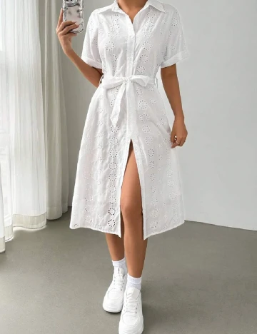 Rochie medie SHEIN, alb Alb