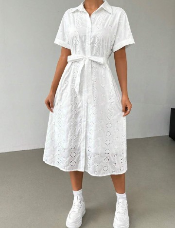 Rochie medie SHEIN, alb