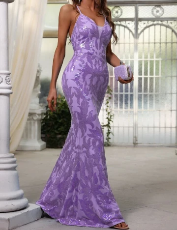 Rochie lunga Faeriesty, mov Mov