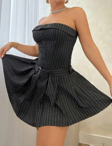 Rochie scurta SHEIN, gri inchis Gri
