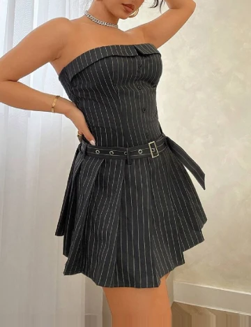 Rochie scurta SHEIN, gri inchis Gri
