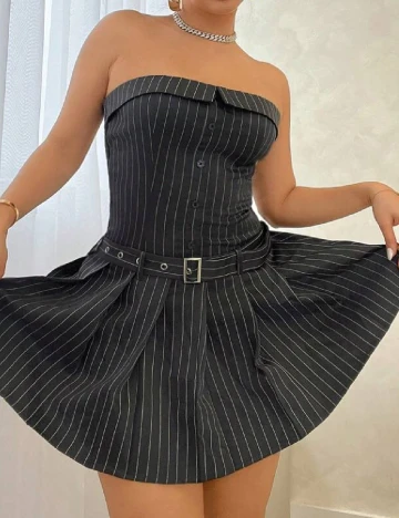 Rochie scurta SHEIN, gri inchis Gri