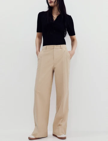 Pantaloni H&M, crem Crem