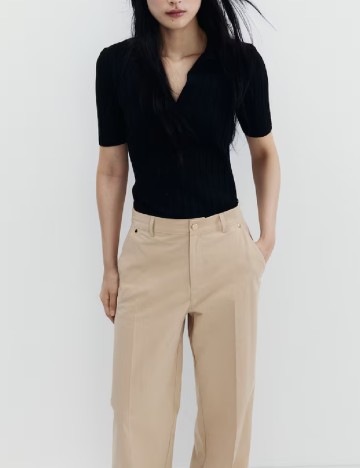 Pantaloni H&M, crem