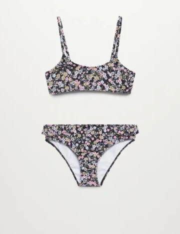 Costum de baie Mango Kids, floral print Floral print