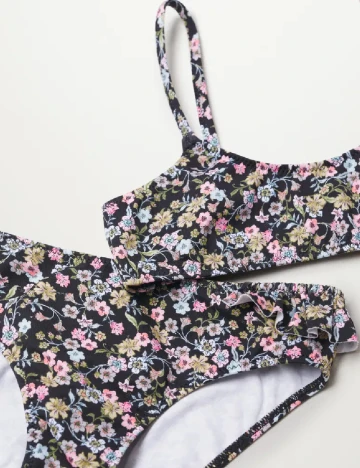Costum de baie Mango Kids, floral print Floral print