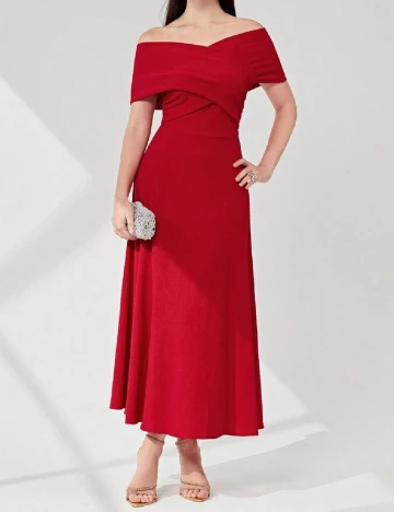 Rochie lunga SHEIN, rosu Rosu